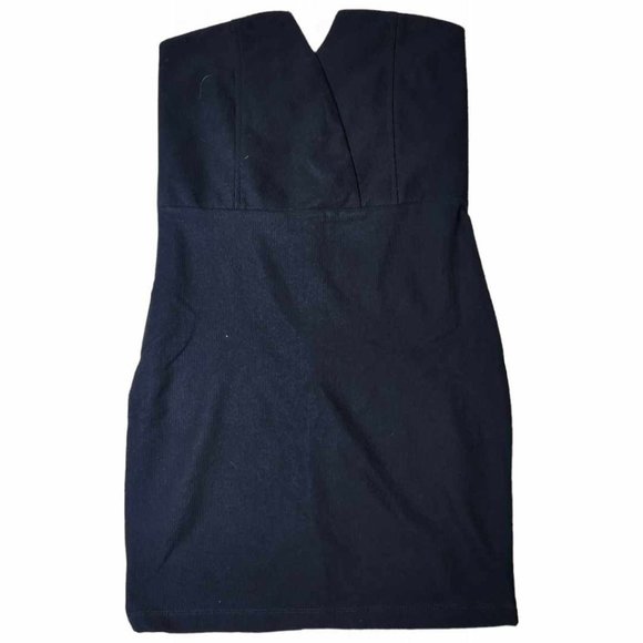 Derek Heart Couture Little Mini Black Sweetheart V Strapless sz M Juniors - Picture 1 of 13